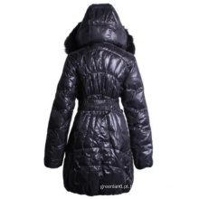 Senhor roupas de inverno Casaco longo da mulher de cor sólida